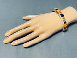 Cal Pederson Sensational Vintage Native American Navajo Turquoise Sterling Silver Bracelet-Nativo Arts