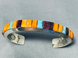 Cal Pederson Sensational Vintage Native American Navajo Turquoise Sterling Silver Bracelet-Nativo Arts