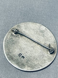 Carl Allen Begay Vintage Native American Navajo Turquoise Sterling Silver Pin Signed-Nativo Arts