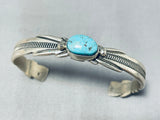 Carol Begay Native American Navajo Turquoise Sterling Silver Intense Work Bracelet-Nativo Arts