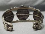 Character!! Quality Vintage Native American Navajo Spiderweb Turquoise Sterling Silver Bracelet-Nativo Arts