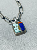 Charles Loloma Vintage Native American Hopi Turquoise Sterling Silver Necklace-Nativo Arts