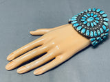 Chinle Az Vintage Native American Navajo Turquoise Cluster Sterling Silver Bracelet-Nativo Arts