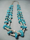 Chunky Dunky Vintage Native American Navajo Turquoise Heishi Necklace-Nativo Arts