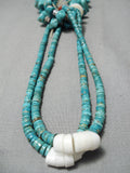 Chunky Dunky Vintage Navajo Turquoise Nugget Native American Necklace Old-Nativo Arts