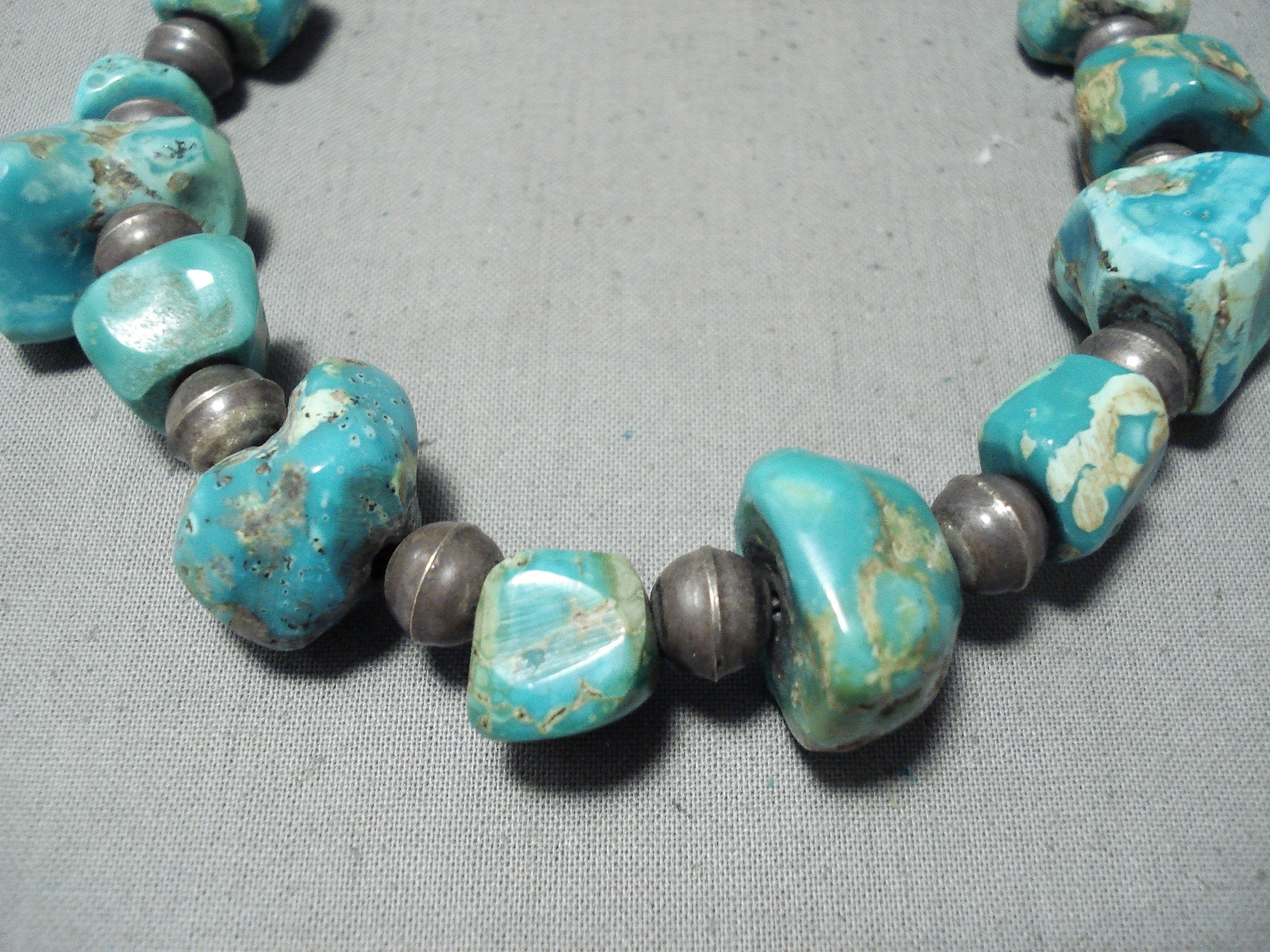 Jewelry | Vintage Turquoise Necklace Sterling Silver Chunky | Poshmark