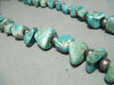 Chunky Vintage Native American Navajo Turquoise Sterling Silver Bead Necklace-Nativo Arts