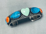 Colorful Vintage Native American Navajo Turquoise Spiny Oyster Sterling Silver Bracelet-Nativo Arts