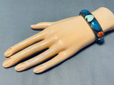 Colorful Vintage Native American Navajo Turquoise Spiny Oyster Sterling Silver Bracelet-Nativo Arts
