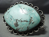 Colossal Vintage Native American Navajo Carico Lake Turquoise Sterling Silver Bracelet Old-Nativo Arts