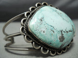 Colossal Vintage Native American Navajo Carico Lake Turquoise Sterling Silver Bracelet Old-Nativo Arts