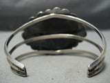 Colossal Vintage Native American Navajo Carico Lake Turquoise Sterling Silver Bracelet Old-Nativo Arts
