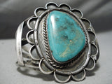 Colossal Vintage Native American Navajo Royston Turquoise Sterling Silver Bracelet Old-Nativo Arts