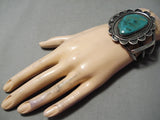 Colossal Vintage Native American Navajo Royston Turquoise Sterling Silver Bracelet Old-Nativo Arts