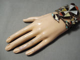 Colossal Vintage Zuni Native American Turquoise Bird Sterling Silver Bracelet-Nativo Arts