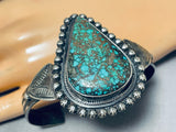 Cortez Turquoise Extremely Rare Vintage Native American Navajo Sterling Silver Bracelet-Nativo Arts