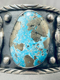 Cowhead Crazy 171 Gram Native American Turquoise Sterling Silver Bracelet-Nativo Arts