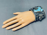Cowhead Crazy 171 Gram Native American Turquoise Sterling Silver Bracelet-Nativo Arts