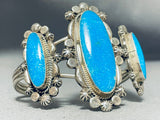 Crown Jewel Vintage Native American Navajo Turquoise Sterling Silver Bracelet-Nativo Arts