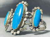 Crown Jewel Vintage Native American Navajo Turquoise Sterling Silver Bracelet-Nativo Arts