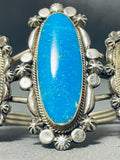 Crown Jewel Vintage Native American Navajo Turquoise Sterling Silver Bracelet-Nativo Arts