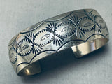 Custom Vintage Native American Navajo Sterling Silver Bracelet-Nativo Arts