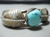 Custom Vintage Native American Navajo Turquoise Sterling Silver Bracelet-Nativo Arts