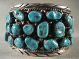 Mind Blowing Vintage Navajo Turquoise Silver Bracelet-Nativo Arts