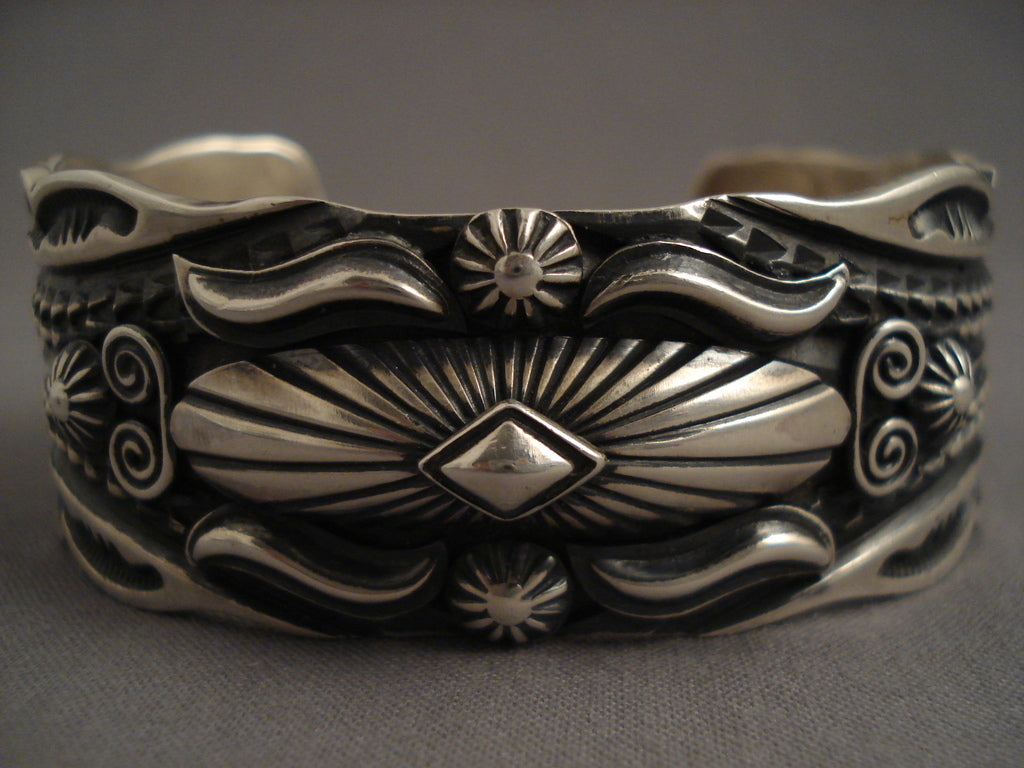 Advanced Silver Work Vintage Navajo Silver Bracelet