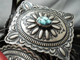 Daryl Becenti Ceremonial Vintage Native American Navajo Turquoise Sterling Silver Concho Belt-Nativo Arts