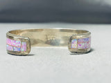 Dazzling Native American Zuni Signed Synthetic Opal Inlay Sterling Silver Bracelet-Nativo Arts