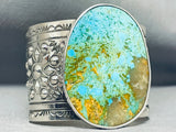 Dazzling San Felipe Old Kingman Turquoise Sterling Silver Bracelet-Nativo Arts