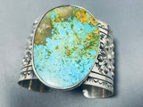 Dazzling San Felipe Old Kingman Turquoise Sterling Silver Bracelet-Nativo Arts