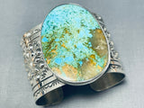 Dazzling San Felipe Old Kingman Turquoise Sterling Silver Bracelet-Nativo Arts