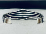 Dazzling Verdy Jake Native American Navajo Spiderweb Turquoise Sterling Silver Bracelet-Nativo Arts