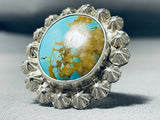 Dazzling Vintage Native American Navajo 8 Turquoise Sterling Silver Ring-Nativo Arts