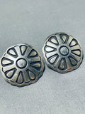 Dazzling Vintage Native American Navajo Mexican Sterling Silver Earrings-Nativo Arts