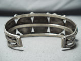 Dazzling Vintage Native American Navajo Morenci Turquoise Sterling Silver Bracelet-Nativo Arts