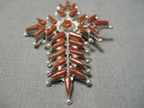 Detailed Authentic Zuni Native American Sterling Silver Pendant-Nativo Arts