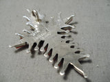 Detailed Authentic Zuni Native American Sterling Silver Pendant-Nativo Arts