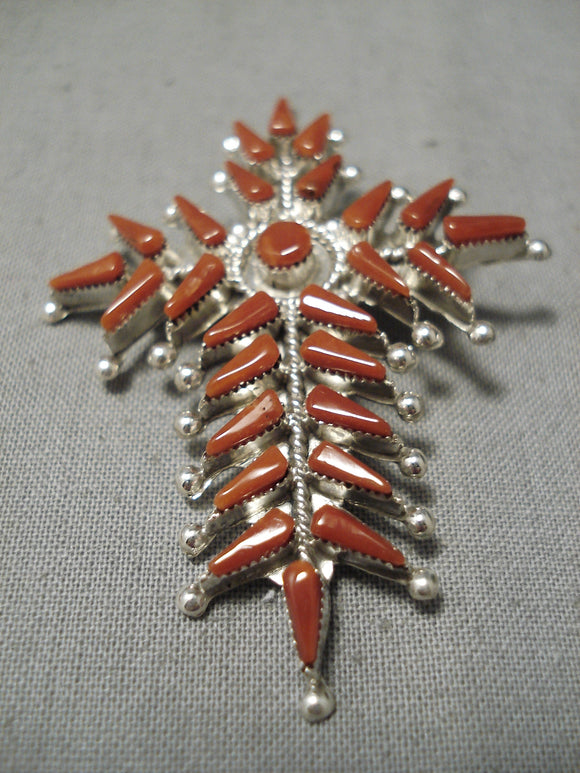 Detailed Authentic Zuni Native American Sterling Silver Pendant-Nativo Arts