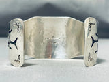 Detailed Basket Vintage Native American Navajo Sterling Silver Turquoise Bracelet-Nativo Arts