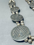Detailed Vintage Navajo/ Native American Hopi Sterling Silver Squash Blossom Necklace-Nativo Arts