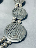 Detailed Vintage Navajo/ Native American Hopi Sterling Silver Squash Blossom Necklace-Nativo Arts