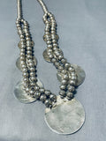 Detailed Vintage Navajo/ Native American Hopi Sterling Silver Squash Blossom Necklace-Nativo Arts