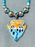 Detailed Vintage Southwest Turquoise Sterling Silver Heishi Necklace-Nativo Arts