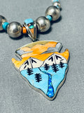 Detailed Vintage Southwest Turquoise Sterling Silver Heishi Necklace-Nativo Arts