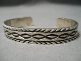Detailed Vintage Zuni Native American Sterling Silver Intricate Bracelet-Nativo Arts