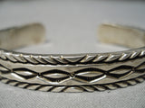 Detailed Vintage Zuni Native American Sterling Silver Intricate Bracelet-Nativo Arts