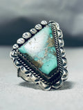 Distinctive Important Vintage Native American Navajo Carico Lake Turquoise Sterling Silver Ring-Nativo Arts